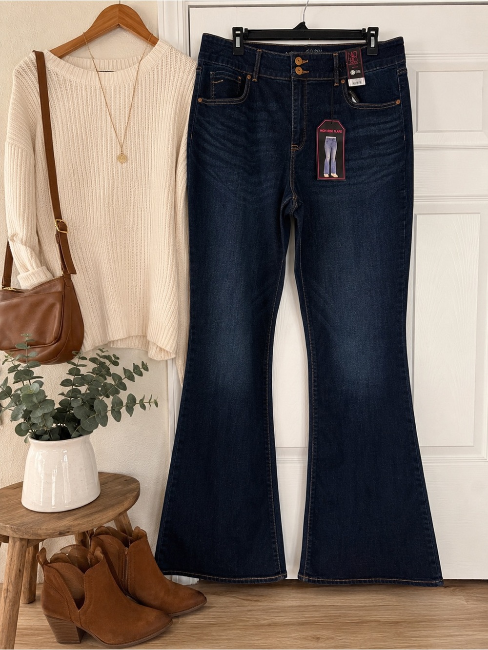 No Boundaries Dark Indigo Flare Jeans